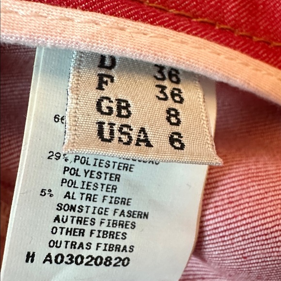 Moschino Red Skinny Jeans | Italian Designer Denim | Slim Fit - Picture 3 of 11